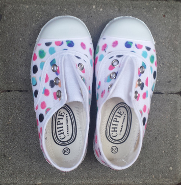 BUTY DZIECIĘCE CHIPIE JOSEPE PRINT POIS BLANC JOSEPE_PRINT POIS BLANC