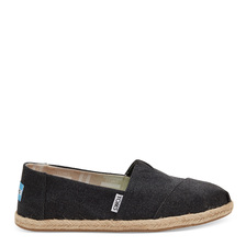 ESPADRYLE TOMS TM.10009751 WASHED ROPE SOLE BLACK