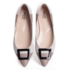 BALERINY HEGO'S E408 NAPPA VISONE/PERLA/MENTA
