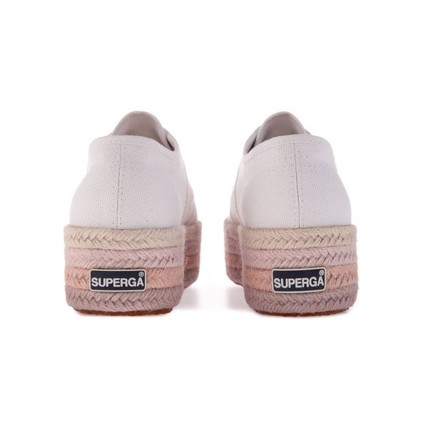 Espadryle Damskie Superga 2790 Multicolor Rope Wht-Pink