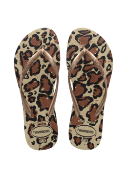 KLAPKI HAVAIANAS HAV.SLIM ANIMALS SAND GREY/GOLD
