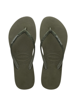 KLAPKI HAVAIANAS HAV.SLIM GLITTER II GREEN OLIVE