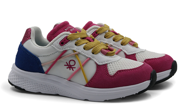 SNEAKERSY BENETTON BTK117304-1081 ASCENT VEL WHT/FUCSIA
