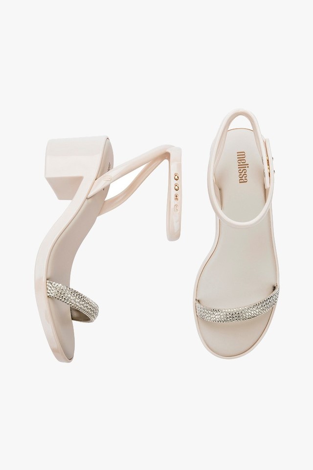 SANDAŁY DAMSKIE MELISSA SHINY HEEL 50851 BEIGE/GOLD