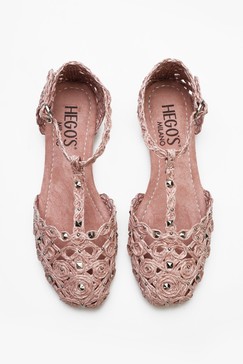  SANDAŁY HEGO'S BL2082 RAFIA OLD PINK
