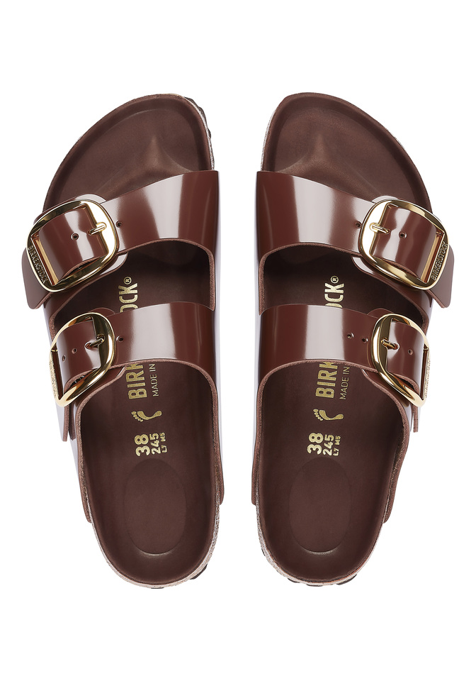 Klapki Birkenstock Arizona BB NL High Shine Chocolate HEX Narrow