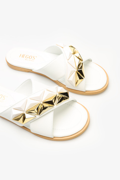 KLAPKI HEGO'S 02855 NAPPA BIANCO