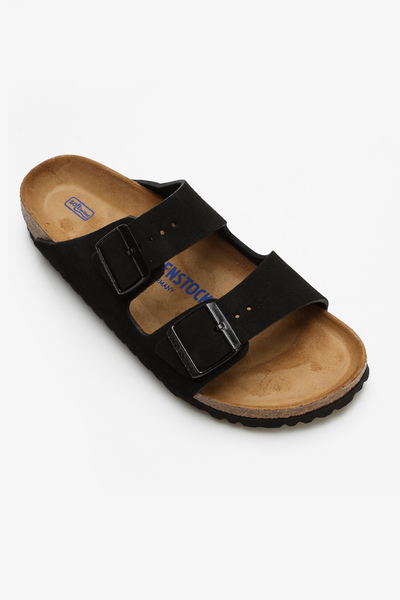 Klapki Birkenstock Arizona SFB Suede Black Regular