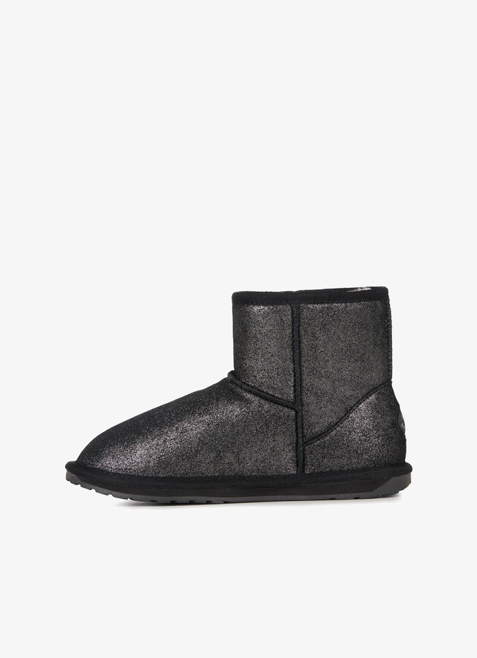 BUTY EMU_WALLABY MINI METALLIC BLACK