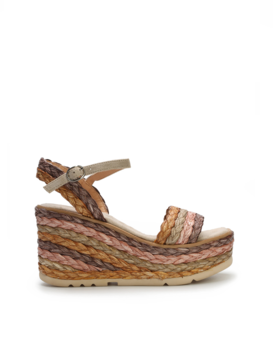 ESPADRYLE HEGO'S BL1025 RAFIA MULTI TAUPE
