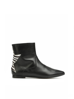 BOTKI  HEGO'S 1633 NAPPA NERO/ZEBRA