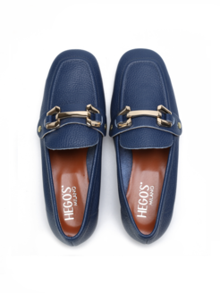 MOKASYNY  HEGO'S MINA/D BOTTOLATO BLU