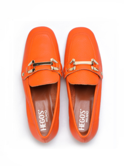 MOKASYNY HEGO'S MINA/D BOTTOLATO ARANCIO