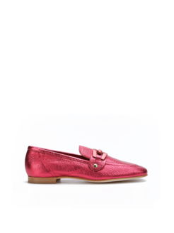 MOKASYNY HEGO'S MINA/D LAMINATO FUXIA
