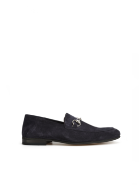MOKASYNY  HEGO'S 102-Y SUEDE DARK BLUE