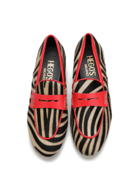MOKASYNY  HEGO'S 1686-C CAVALLINO ZEBRA B/N