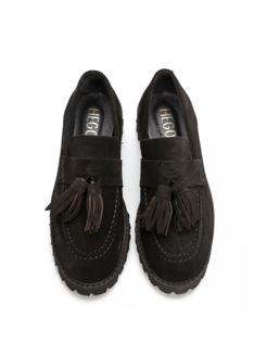 MOKASYNY  HEGO'S M21530 ZA R400 SUEDE BLACK