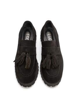 MOKASYNY  HEGO'S M21530 ZA R400 SUEDE BLACK