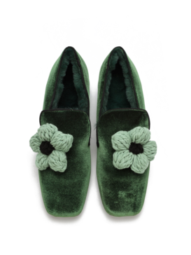 MOKASYNY  HEGO'S P-1695-2 VELLUTO VERDE