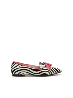 MOKASYNY  HEGO'S MARY CAVALLINO ZEBRA/FUXIA
