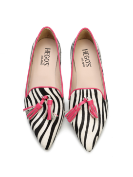 MOKASYNY  HEGO'S MARY CAVALLINO ZEBRA/FUXIA