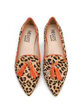 MOKASYNY  HEGO'S MARY CAVALLINO BEIGE/ARANCIO