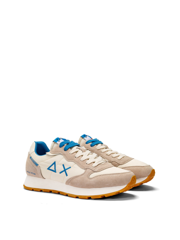 SUN68 Sneakers Bassa Uomo Z35105 – Tessuto/Camoscio – Colore Panna – Taglia 41 - 4