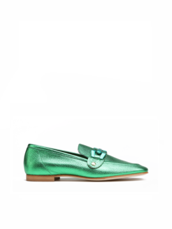 MOKASYNY  HEGO'S MINA/D LAMINATO VERDE