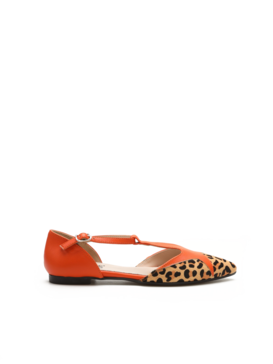 BALERINY HEGO'S 1679-MBC CAV.MAC. BEIGE/ARANCIO