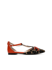 BALERINY HEGO'S 1666-C CAVALLINO BEIGE/ARANCIO