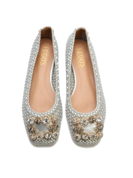 BALERINY HEGO'S BL2092 NAPPA SILVER