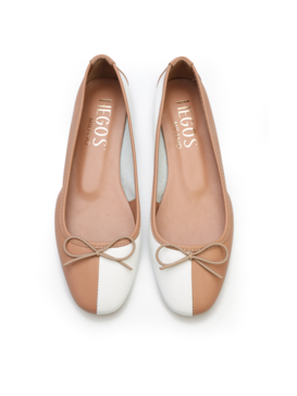 BALERINY HEGO'S M21077 NAPPA R543 NUDE/WHITE