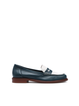 MOKASYNY HEGO'S ELSA-N25 VITELLO BLU/GHIACCIO