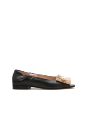 BALERINY HEGO'S 1644-TC NAPPA NERO/CREMA