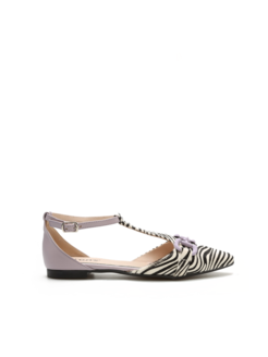BALERINY HEGO'S MILANO 1666-C CAVALLINO ZEBRA/LILLA