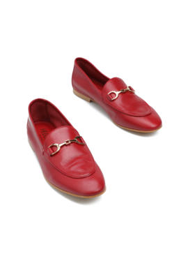 MOKASYNY HEGO'S L04010 NAPPA ROSSO
