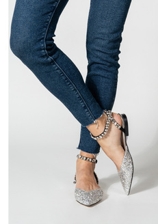 BALERINY HEGO'S MILANO 1728/G GLITTER SILVER