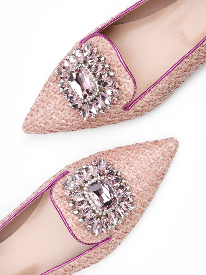 ELEGANCKIE BALERINY Z PLECIONKI  HEGO'S MILANO