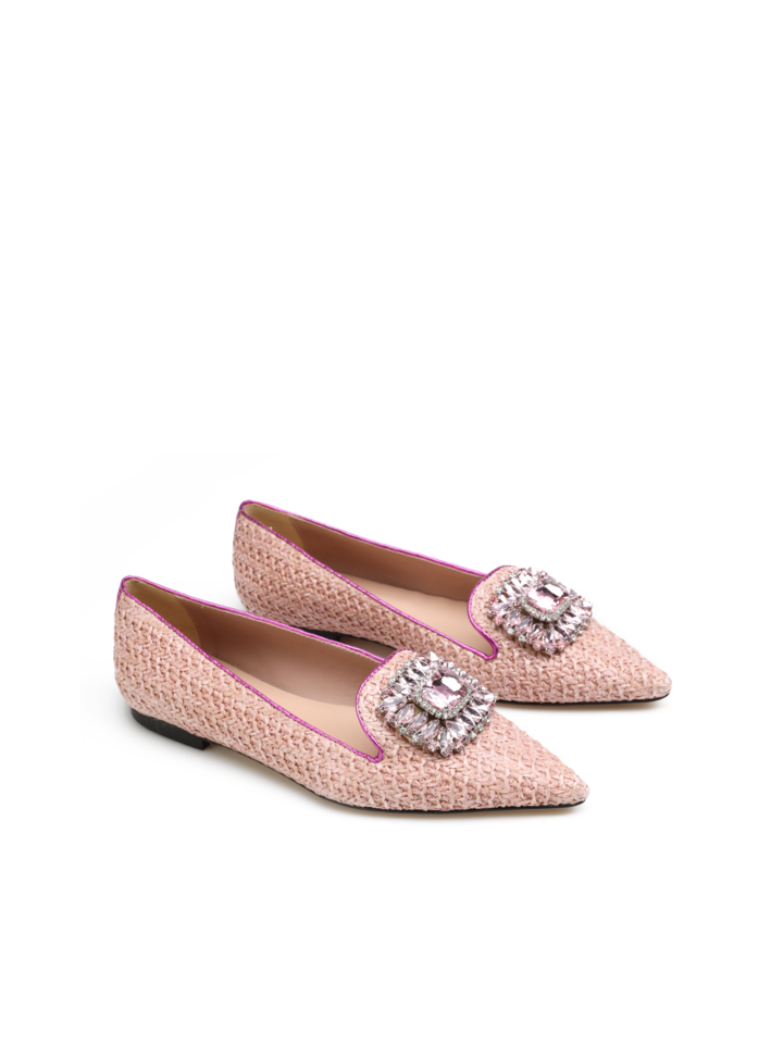 ELEGANCKIE BALERINY Z PLECIONKI  HEGO'S MILANO