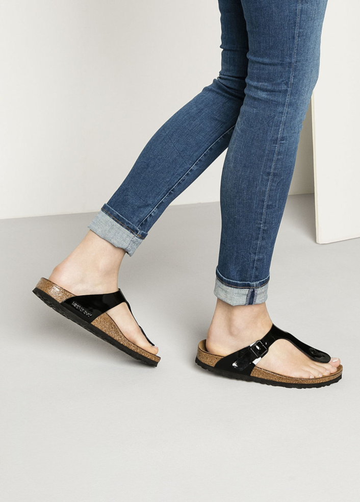 KLAPKI BIRKENSTOCK  GIZEH PATENT BLACK 043661