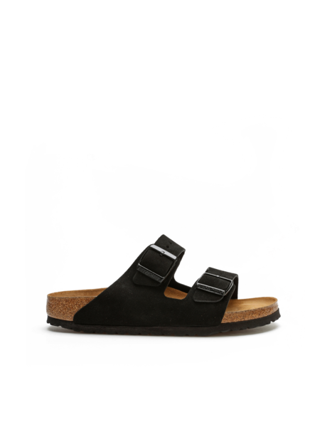 Klapki Birkenstock Arizona SFB Suede Black Regular