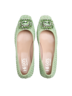 BALERINY HEGO'S 1726 RAFFIA MENTA