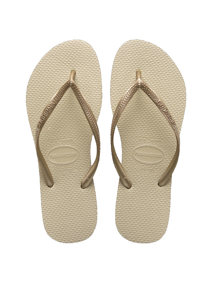 KLAPKI HAVAIANAS HAV.SLIM SAND GREY/LIGHT GOLDEN