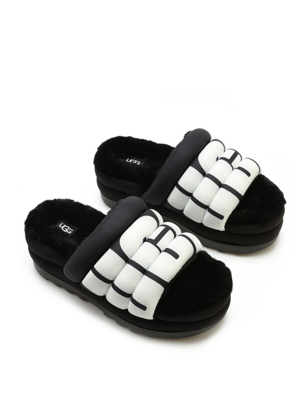KLAPKI UGG MAXI SLIDE LOGO BLACK