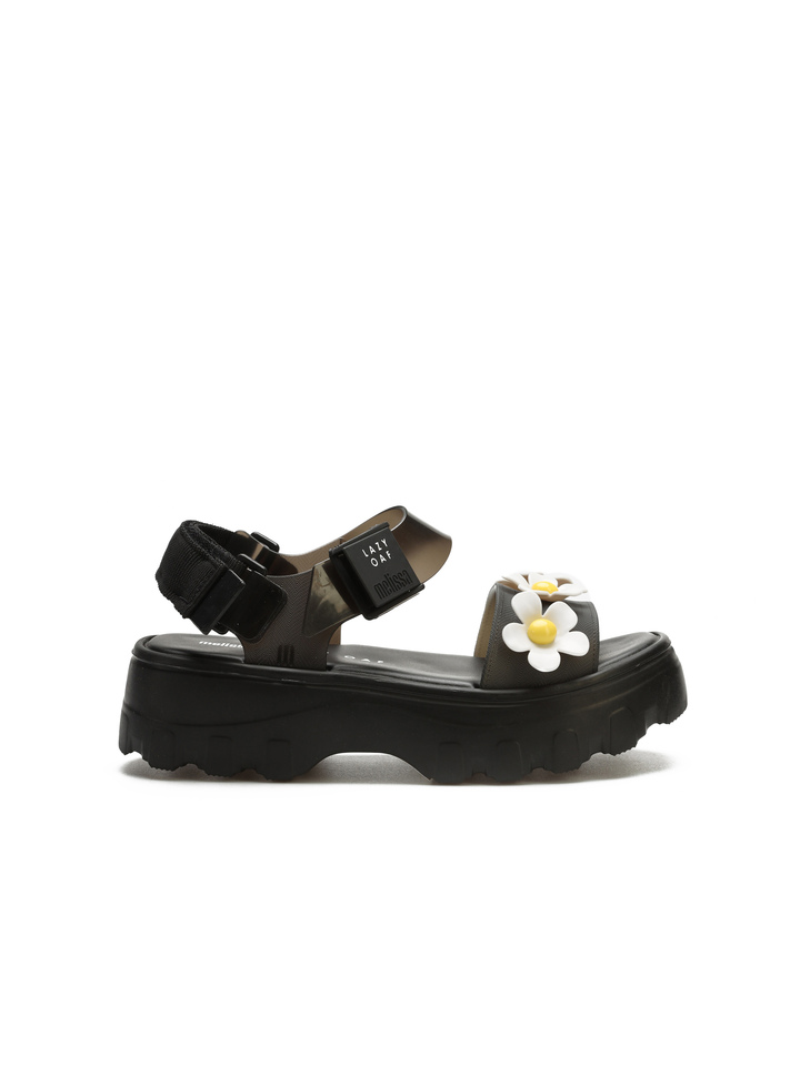 SANDAŁY DAMSKIE MELISSA LAZY OAF 53233 BLACK/FLOWER