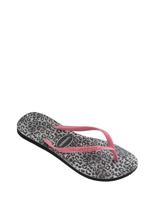 KLAPKI HAVAIANAS HAV.SLIM LEOPARD BLACK