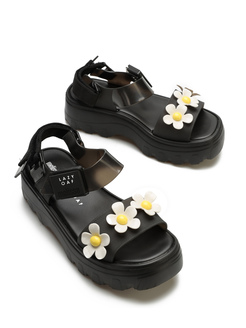 SANDAŁY DAMSKIE MELISSA LAZY OAF 53233 BLACK/FLOWER 33246 LAZY OAF 53233 BLACK/FLOWER