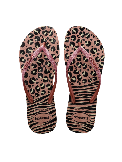 KLAPKI HAVAIANAS HAV SLIM ANIMALS MIX BLACK/GOLD