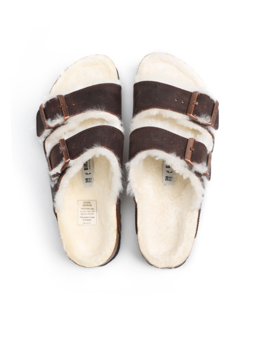 KLAPKI BIRKENSTOCK ARIZONA LEOI SHEARLING HABANA