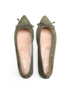 BALERINY HEGO'S 485S CAMOSCIO VERDE
